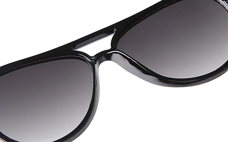 Trendy Gradient Blue Lens Oversized Pilot Sunglasses Women Brand Design Vintage Tortoise Shell Aviation Men Shades Sun Glasses