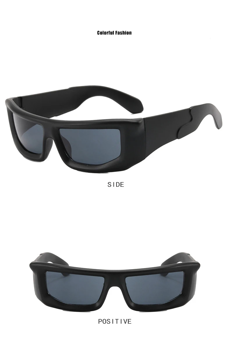 KAMMPT Y2k Wrap Round Men Sunglasses 2023 New Metallic Rim Outdoor Sports Women Shades Trendy Brand Design Vintage UV400 Eyewear