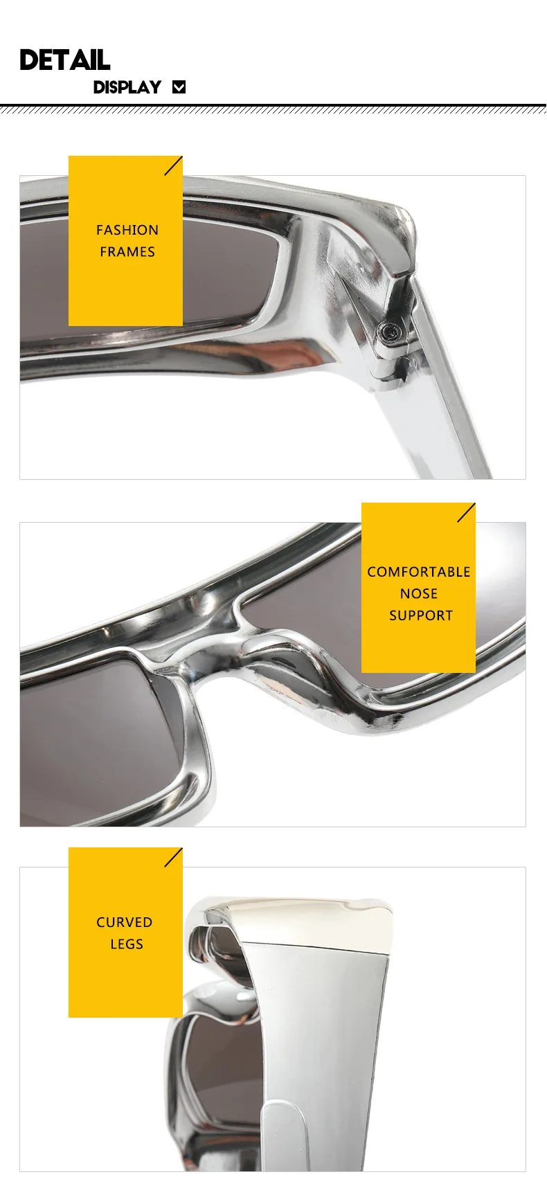 KAMMPT Y2k Wrap Round Men Sunglasses 2023 New Metallic Rim Outdoor Sports Women Shades Trendy Brand Design Vintage UV400 Eyewear