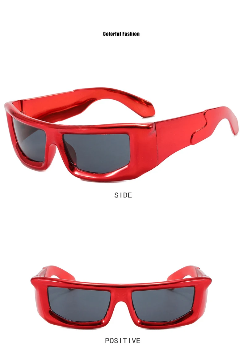 KAMMPT Y2k Wrap Round Men Sunglasses 2023 New Metallic Rim Outdoor Sports Women Shades Trendy Brand Design Vintage UV400 Eyewear