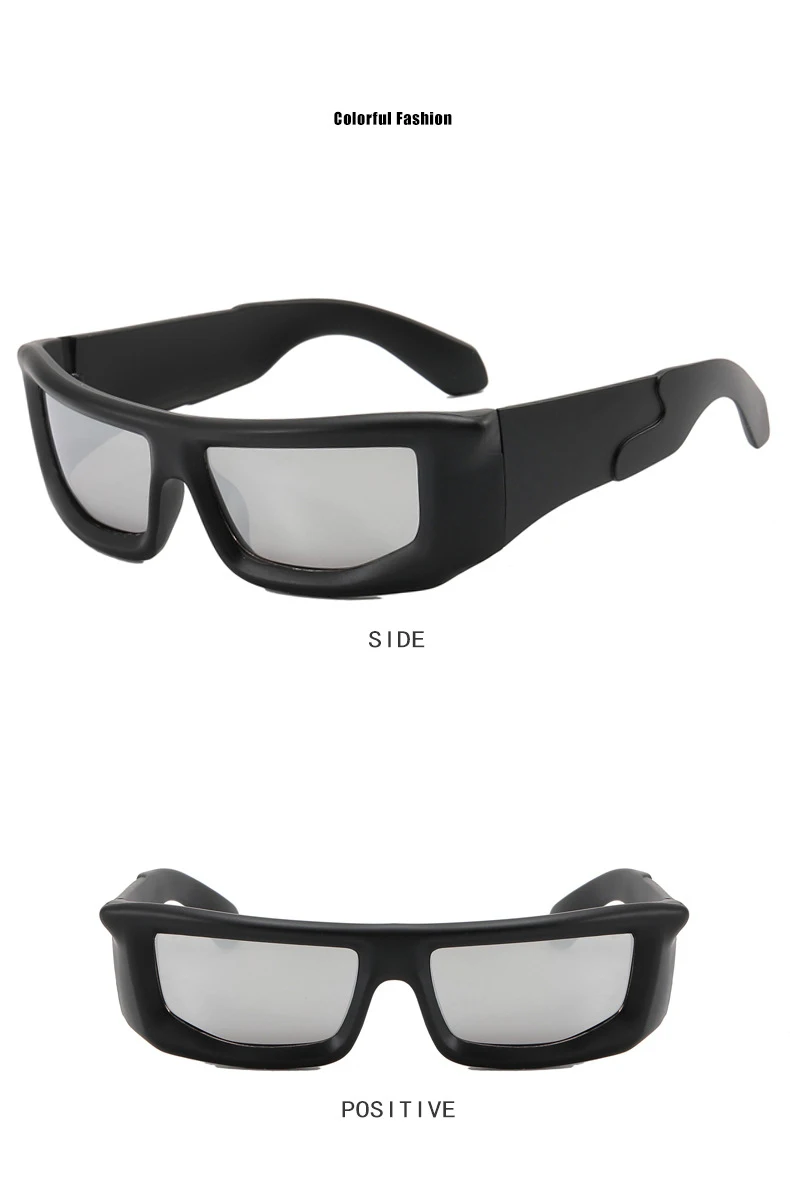 KAMMPT Y2k Wrap Round Men Sunglasses 2023 New Metallic Rim Outdoor Sports Women Shades Trendy Brand Design Vintage UV400 Eyewear