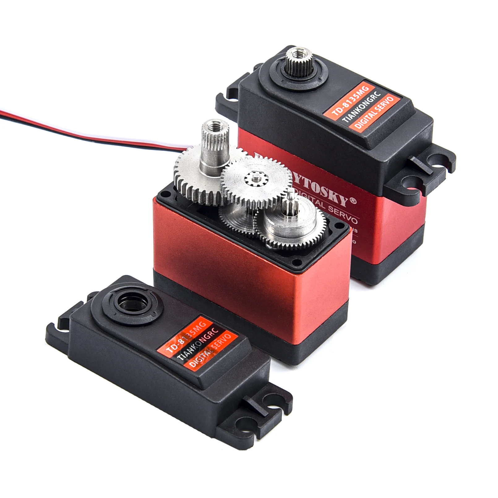 Waterproof 180/270/360 Degree 20KG 25KG 30kg 35kg 60kg Large Torque Digital Coreless Servo Aluminium Metal Gears 25T Arm RC Car