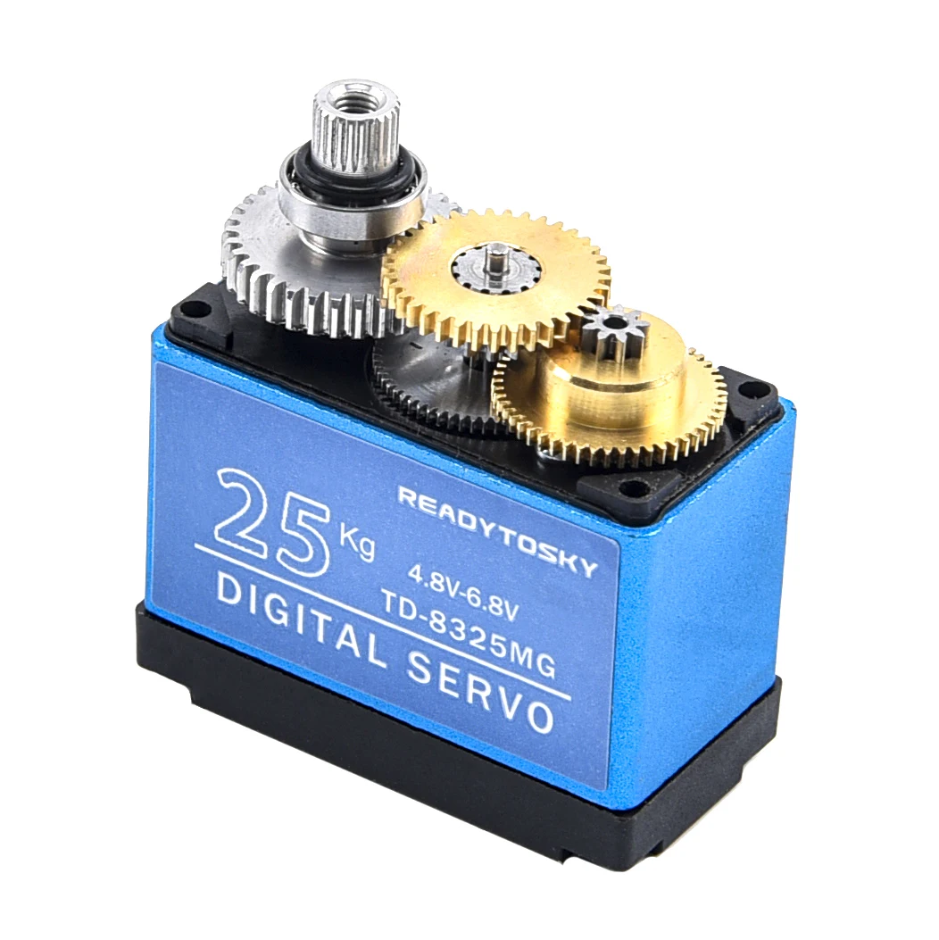 Waterproof 180/270/360 Degree 20KG 25KG 30kg 35kg 60kg Large Torque Digital Coreless Servo Aluminium Metal Gears 25T Arm RC Car