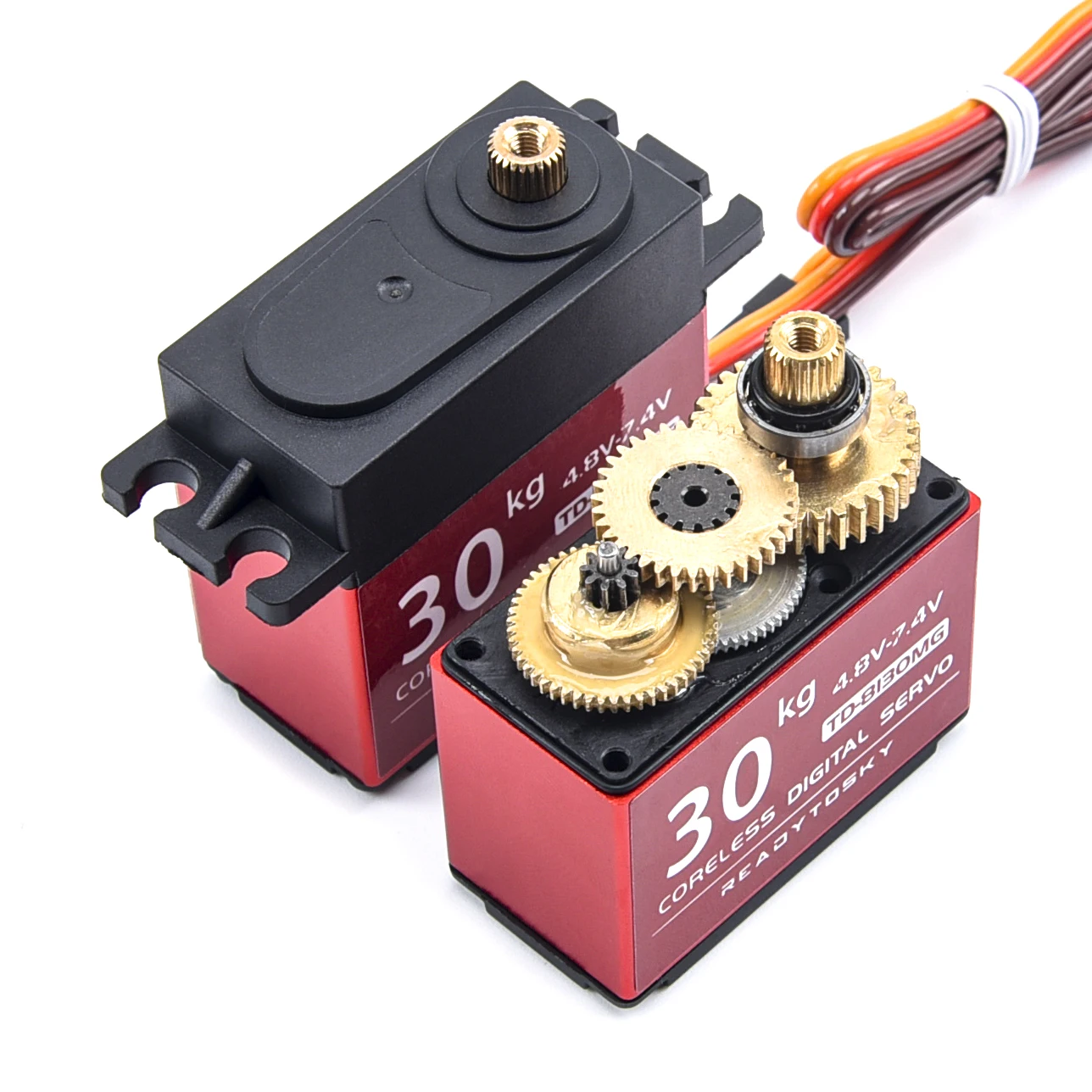 Waterproof 180/270/360 Degree 20KG 25KG 30kg 35kg 60kg Large Torque Digital Coreless Servo Aluminium Metal Gears 25T Arm RC Car