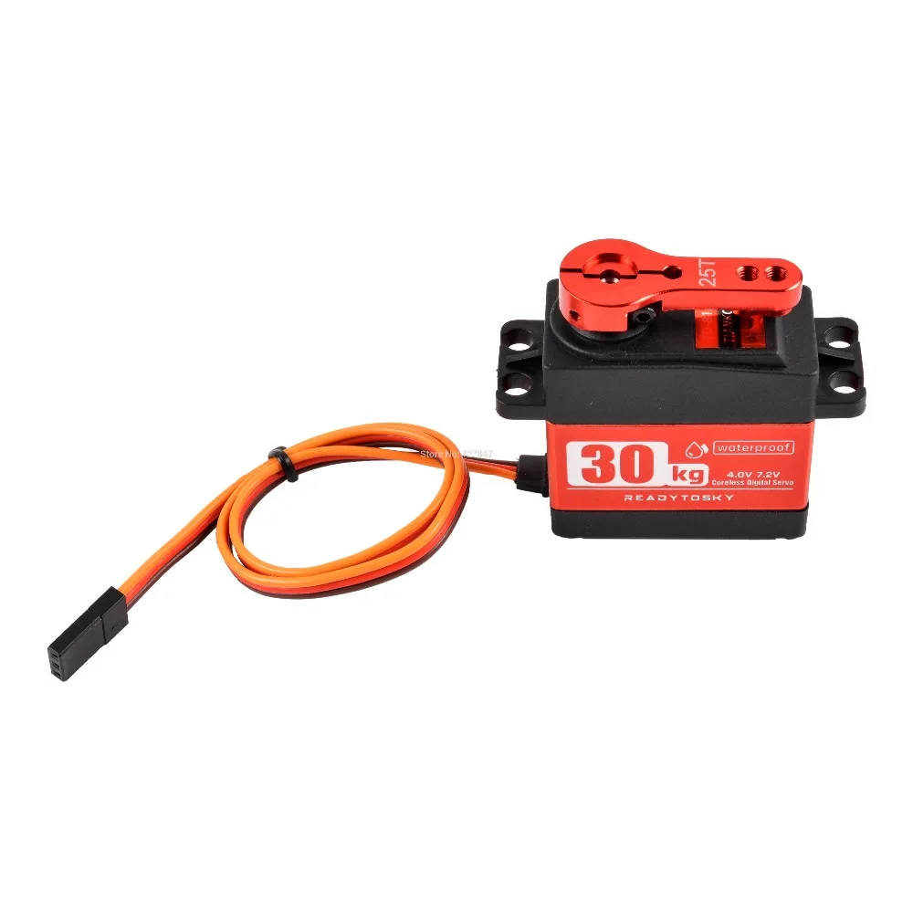 Waterproof 180/270/360 Degree 20KG 25KG 30kg 35kg 60kg Large Torque Digital Coreless Servo Aluminium Metal Gears 25T Arm RC Car