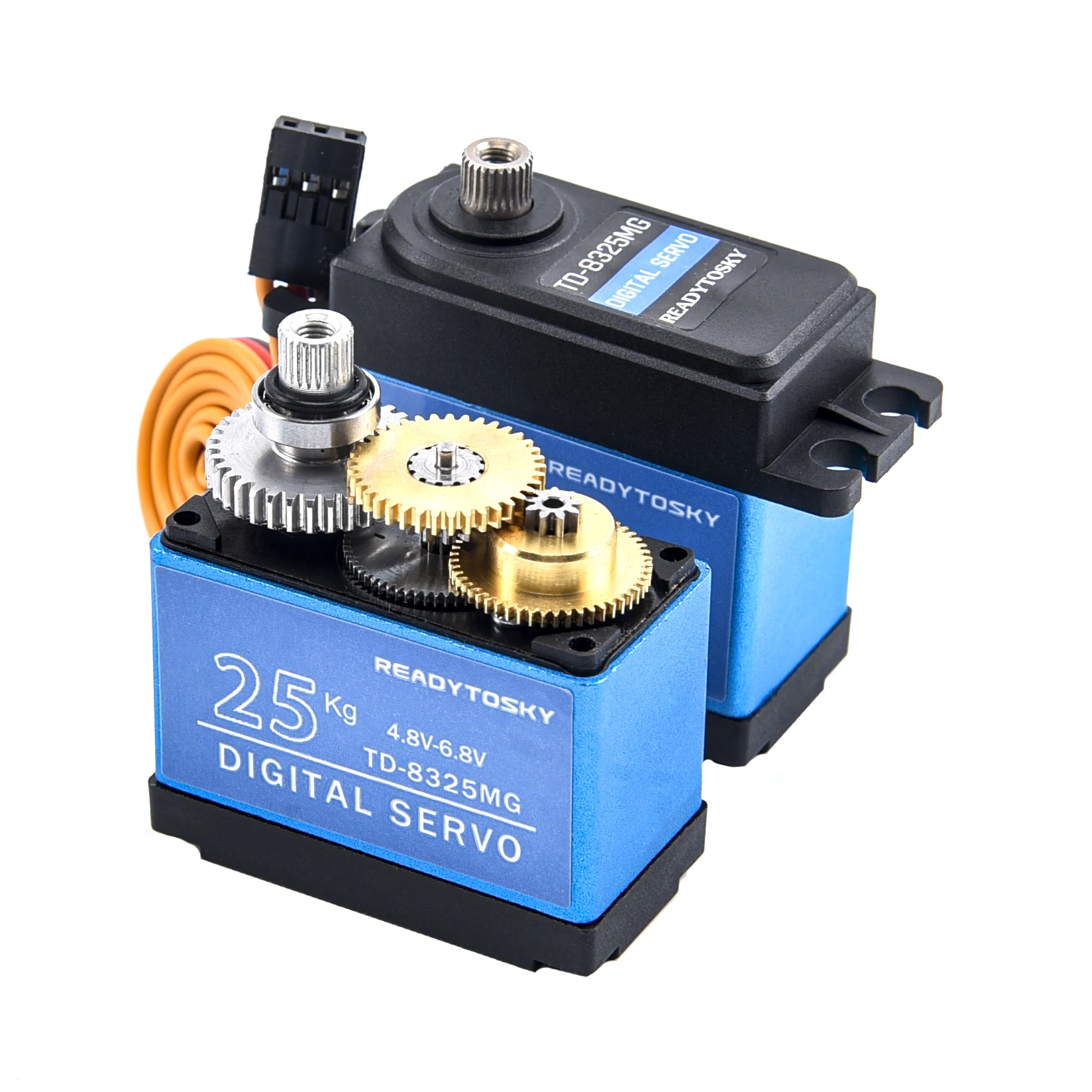 Waterproof 180/270/360 Degree 20KG 25KG 30kg 35kg 60kg Large Torque Digital Coreless Servo Aluminium Metal Gears 25T Arm RC Car