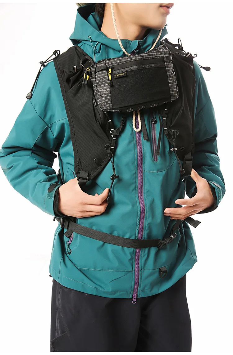 Outdoor Lightweight Waist Pack Tactical Crossbody Pouch Side Pockets WaterProof Hiking and Adventure Chest Packhanging Bag