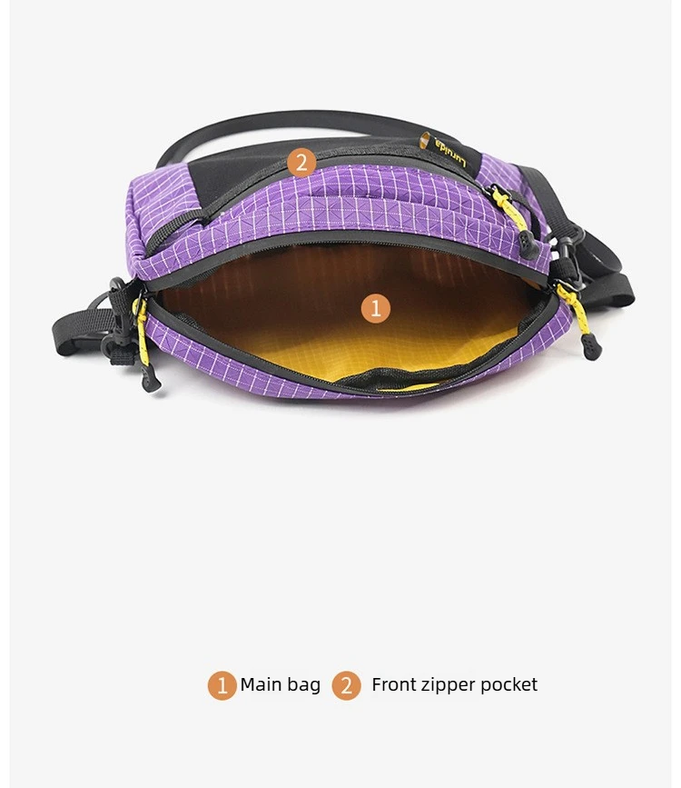 Outdoor Lightweight Waist Pack Tactical Crossbody Pouch Side Pockets WaterProof Hiking and Adventure Chest Packhanging Bag