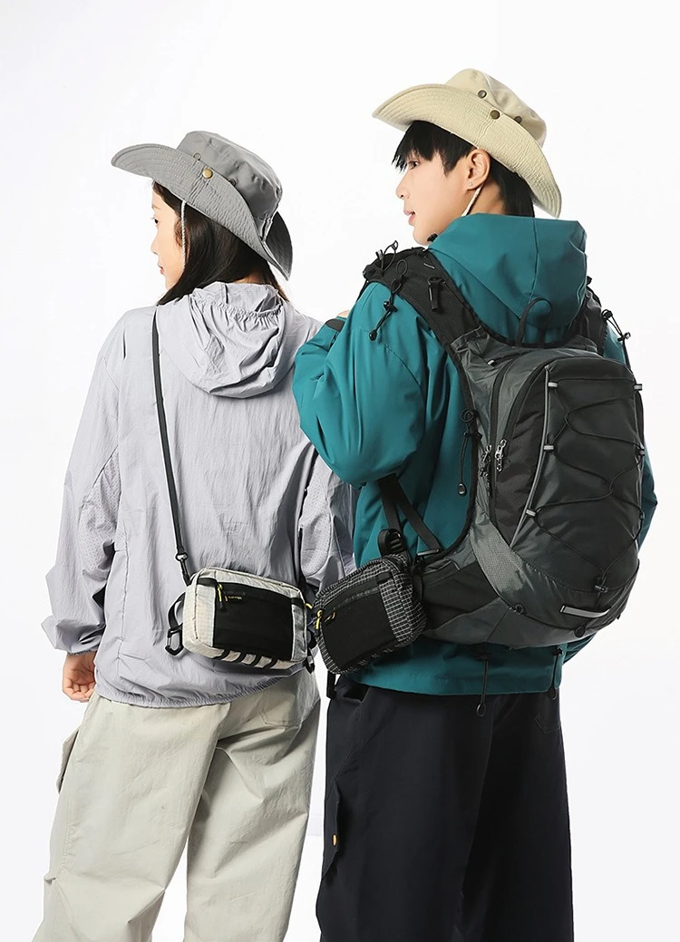 Outdoor Lightweight Waist Pack Tactical Crossbody Pouch Side Pockets WaterProof Hiking and Adventure Chest Packhanging Bag