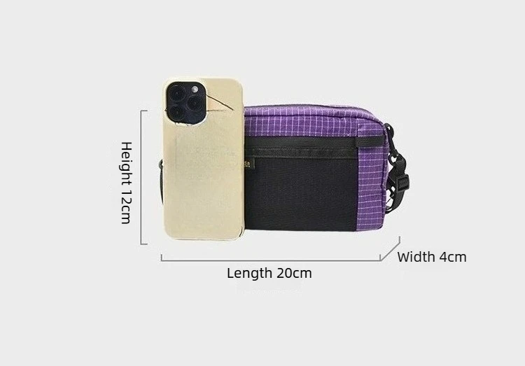 Outdoor Lightweight Waist Pack Tactical Crossbody Pouch Side Pockets WaterProof Hiking and Adventure Chest Packhanging Bag