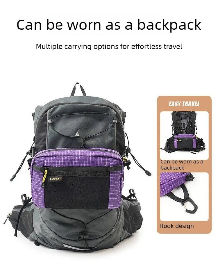 Outdoor Lightweight Waist Pack Tactical Crossbody Pouch Side Pockets WaterProof Hiking and Adventure Chest Packhanging Bag