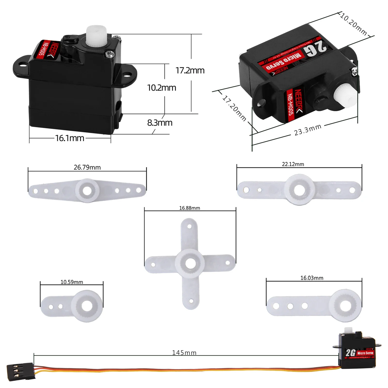NEEBRC 2g 4.3g 5g 8g 12g 21g Digital Micro Servo for RC Plane Drone Mini Car Helicopter Fixed-wing Wltoys K969 K989 XKS X450