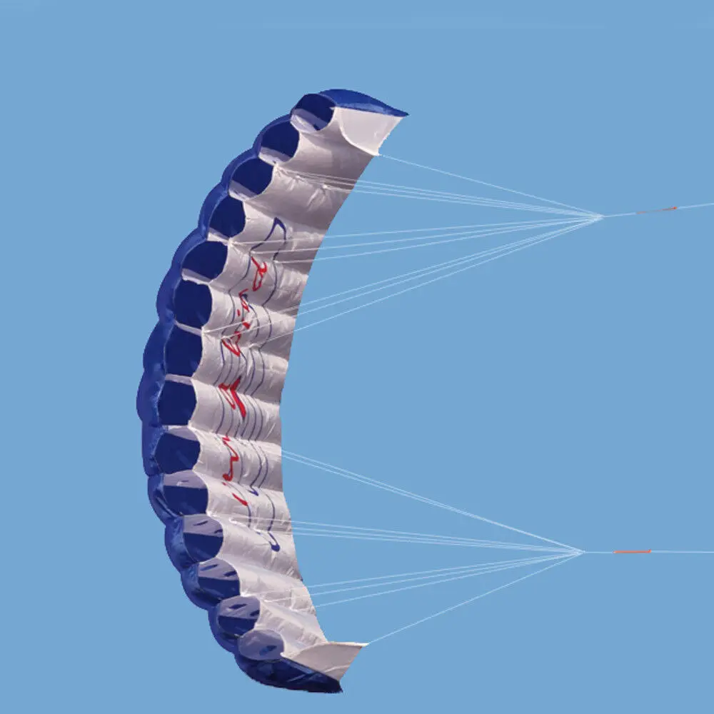 Outdoor Fun Sports Power Dual Line Stunt Parafoil Parachute Rainbow Sports Beach Kite For Beginner