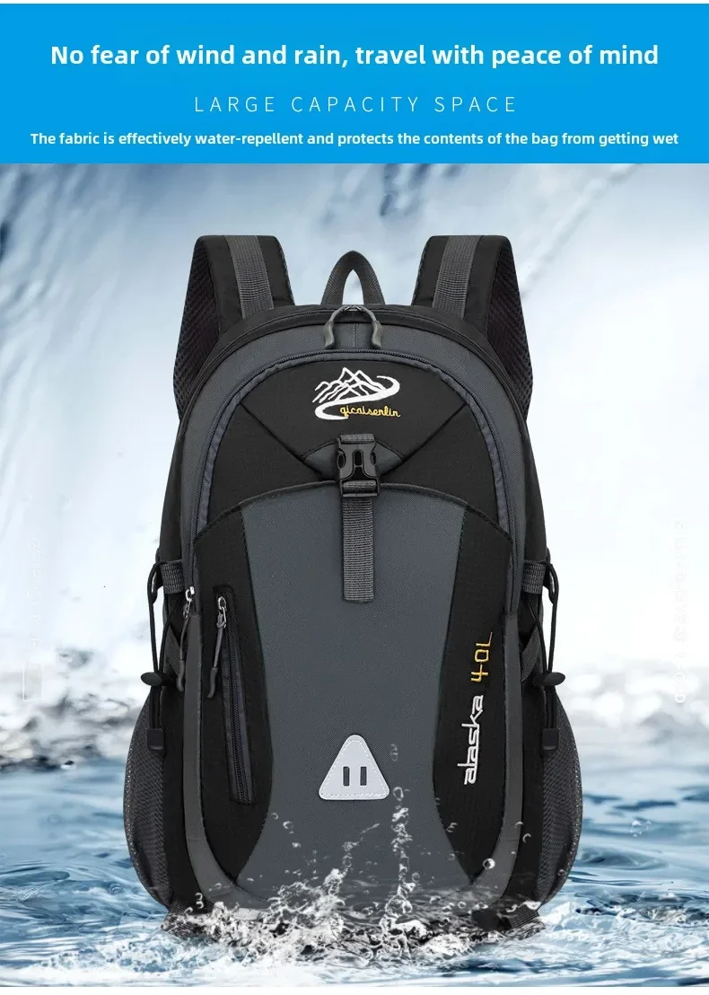 Travel Backpack Men's and Women's Outdoor Mountaineering Bag Large Capacity Waterproof Sports Camping Hiking Luggage Storage Bag