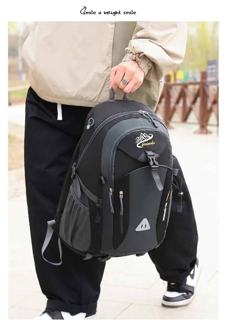 Travel Backpack Men's and Women's Outdoor Mountaineering Bag Large Capacity Waterproof Sports Camping Hiking Luggage Storage Bag