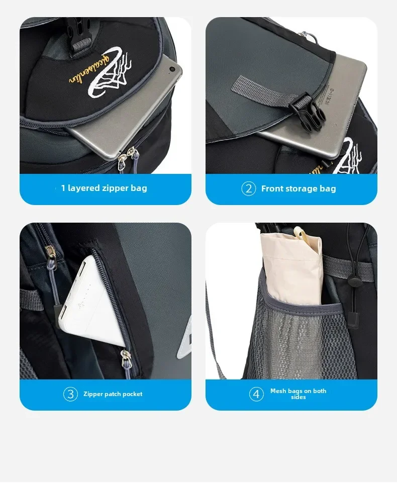 Travel Backpack Men's and Women's Outdoor Mountaineering Bag Large Capacity Waterproof Sports Camping Hiking Luggage Storage Bag