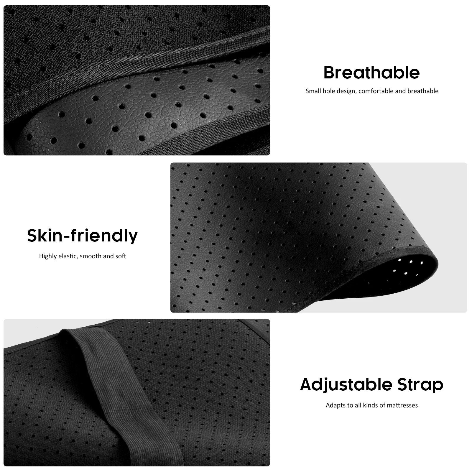 MAXSHARER Grounding Leather Mattress Grounding Sleep Mat Conductive Leather Earthing Mattress Pad for Better Sleep Reduce Stress