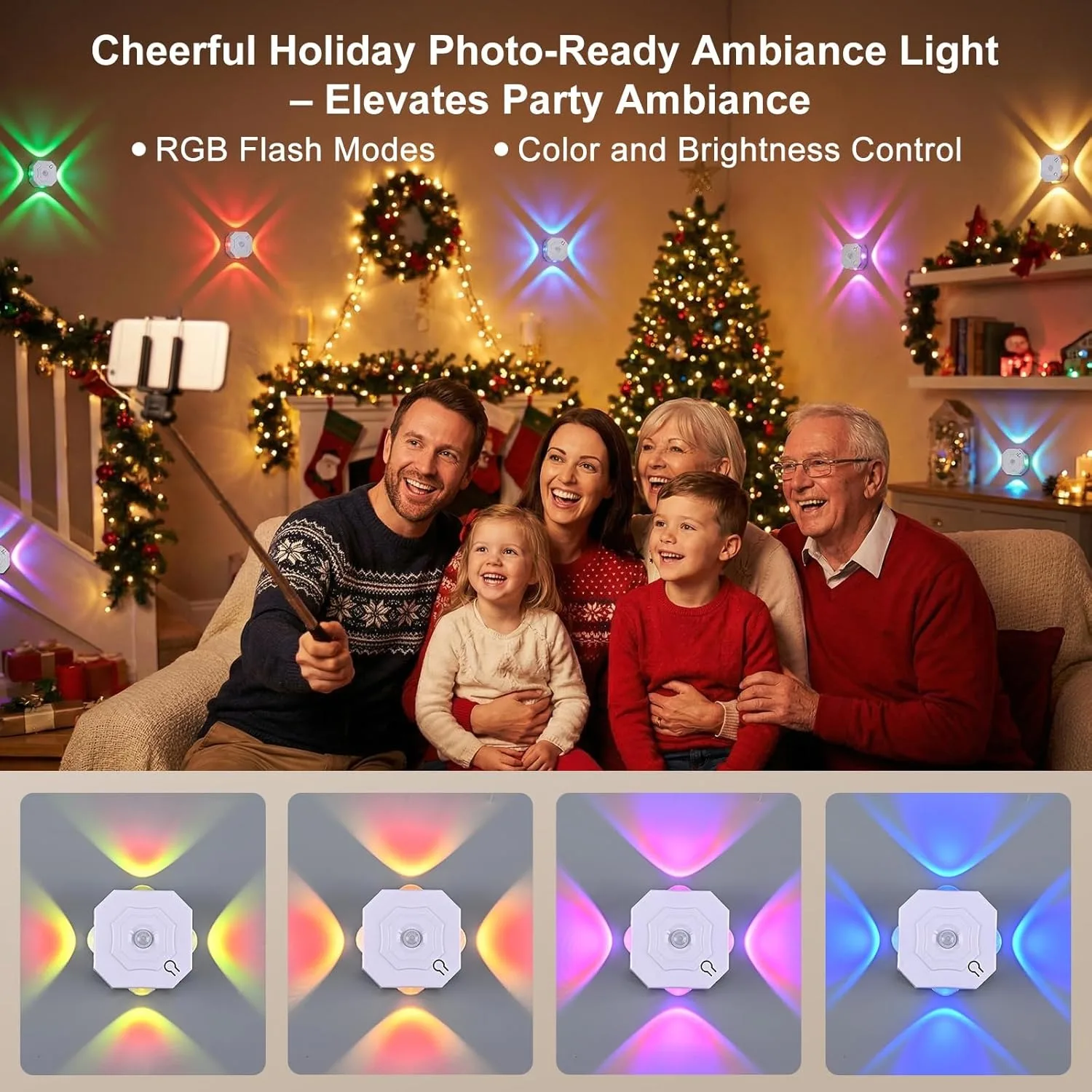 LED Motion Sensor Lamp Rechargeable Night Light Indoor Decorative Wall Lights RGB and 3 Colors Hallway Stairs Kitchen Lighting