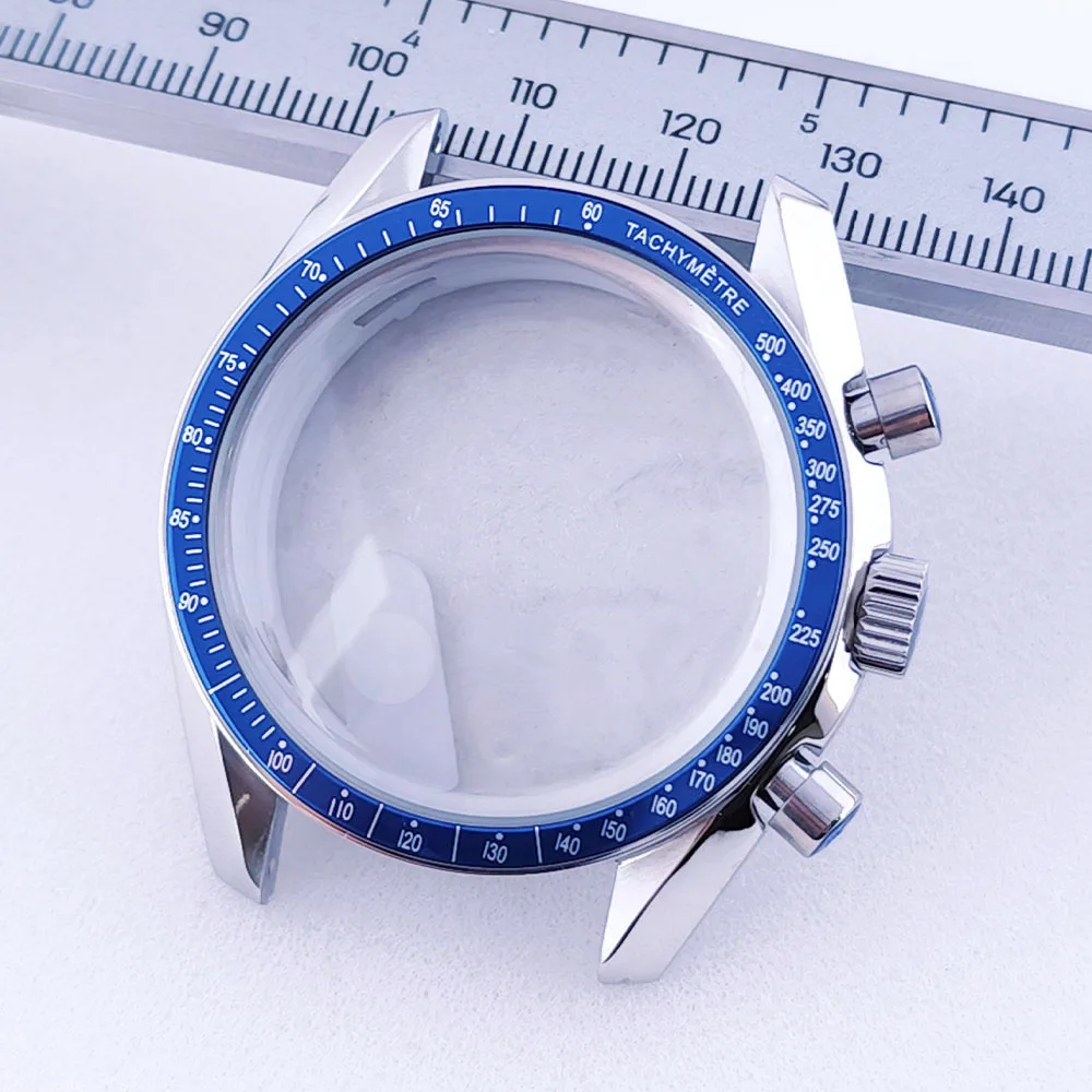 39.7mm Men's Watches Metal Case FIT VK63 Movement Watch Case Accessories Sapphire Glass Watch Parts Fits 20mm Strap Watch Box