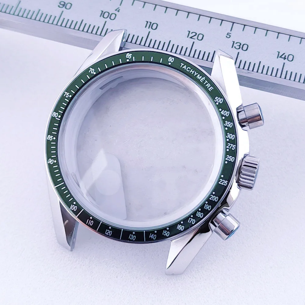 39.7mm Men's Watches Metal Case FIT VK63 Movement Watch Case Accessories Sapphire Glass Watch Parts Fits 20mm Strap Watch Box