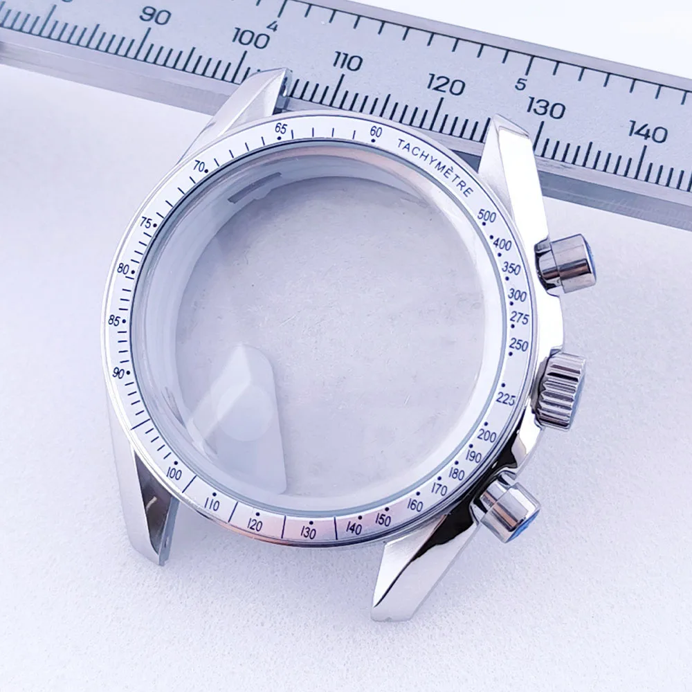 39.7mm Men's Watches Metal Case FIT VK63 Movement Watch Case Accessories Sapphire Glass Watch Parts Fits 20mm Strap Watch Box