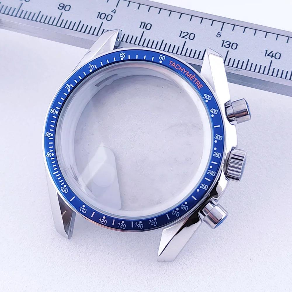 39.7mm Men's Watches Metal Case FIT VK63 Movement Watch Case Accessories Sapphire Glass Watch Parts Fits 20mm Strap Watch Box