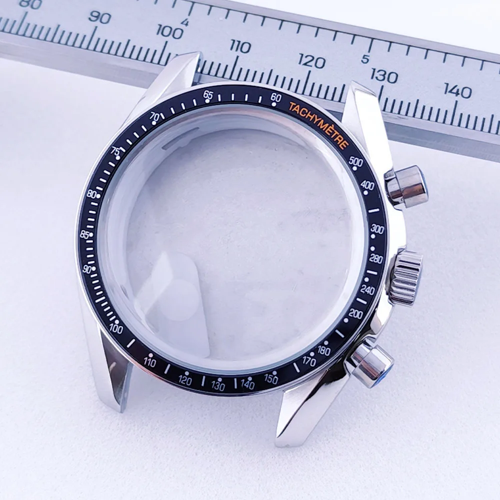 39.7mm Men's Watches Metal Case FIT VK63 Movement Watch Case Accessories Sapphire Glass Watch Parts Fits 20mm Strap Watch Box