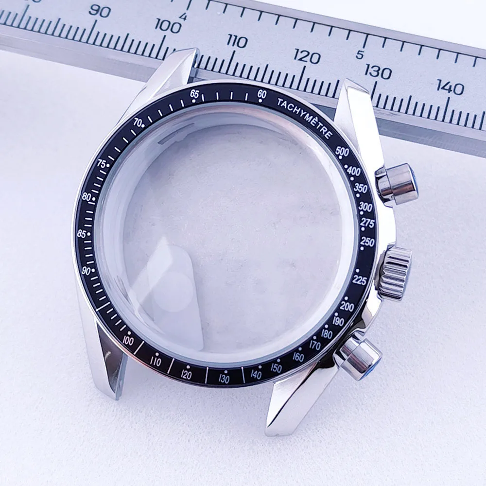 39.7mm Men's Watches Metal Case FIT VK63 Movement Watch Case Accessories Sapphire Glass Watch Parts Fits 20mm Strap Watch Box