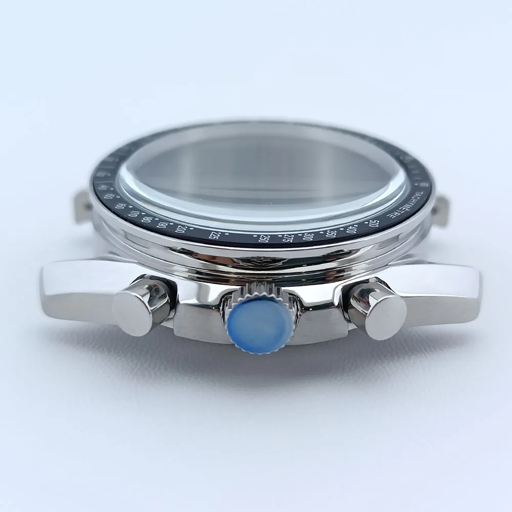 39.7mm Men's Watches Metal Case FIT VK63 Movement Watch Case Accessories Sapphire Glass Watch Parts Fits 20mm Strap Watch Box