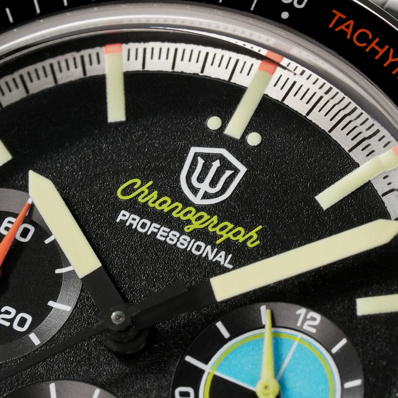 Watchdives WD1863 New 39Mm VK63 Mecha-Quartz Chronograph Watch Bubble Sapphire AR Luminous 100M Waterproof Sports Men Wristwatch