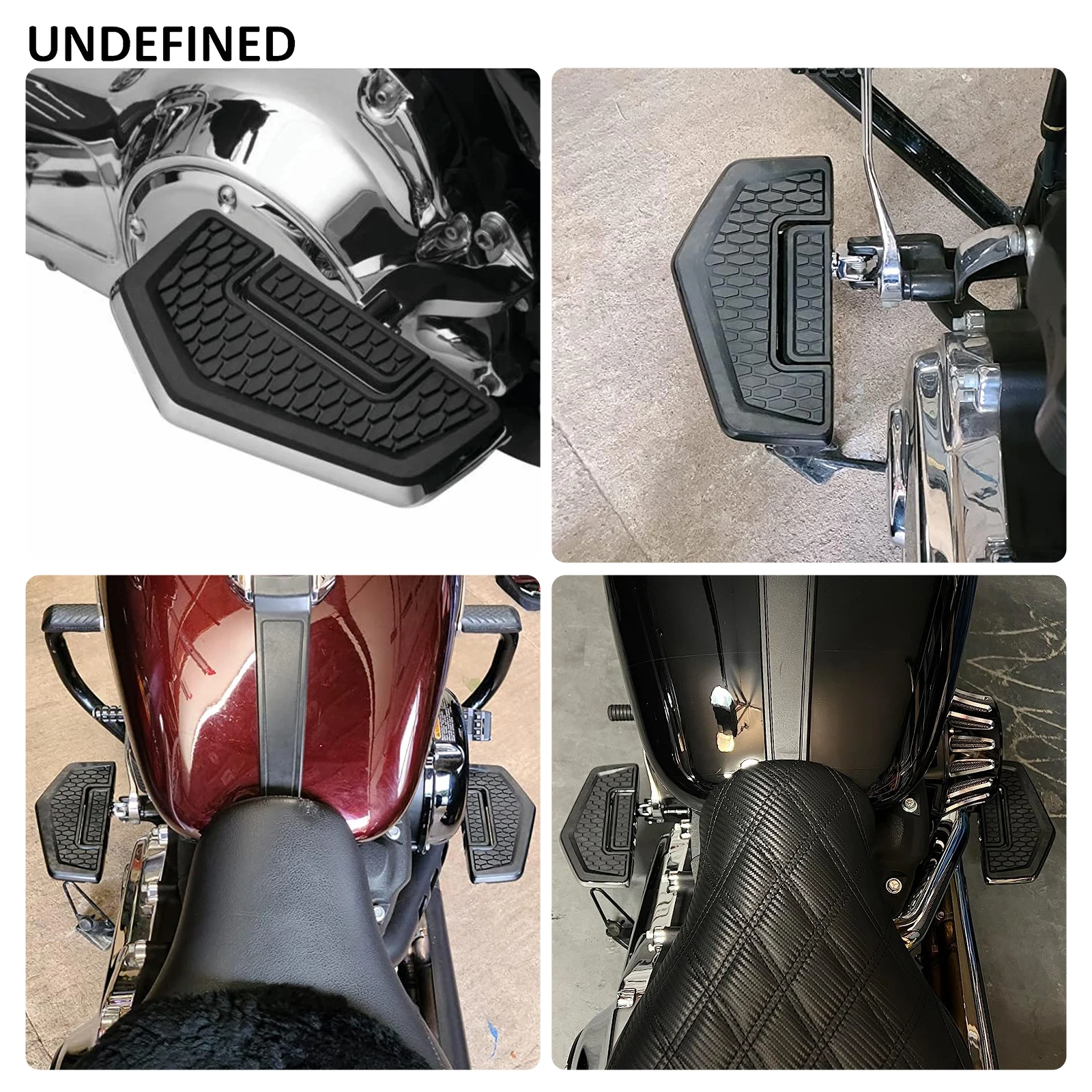 Motorcycle Black Hex Front Foot Pegs Floorboards Pedal Footrest For Harley Softail Breakout FXLRS Low Rider FXBRS 2018-23