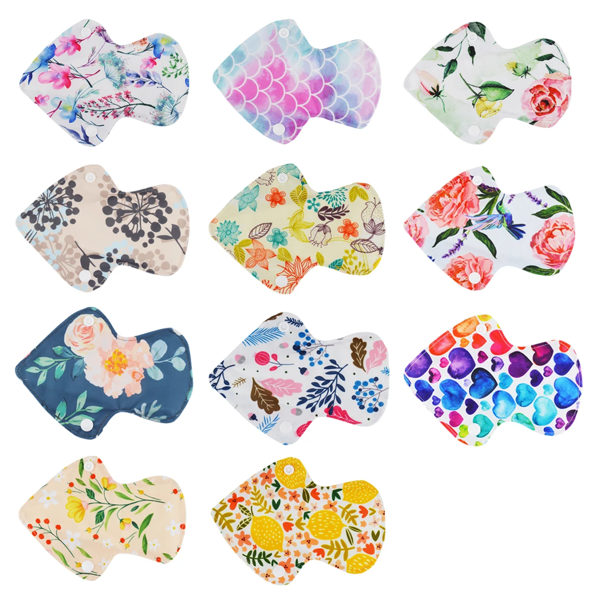 [Sigzagor] 5 Thong Panty Liners XXS Cloth Menstrual Pads Reusable Washable Bamboo Sanitary Tampons