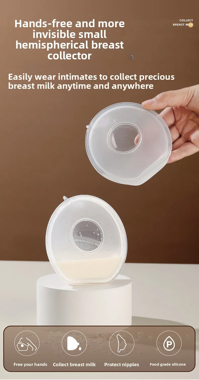 Silicone Mother's Milk Collector With Scale Wearable Anti Spill Breast Pads Nipple Pain Protector Maternity Breastfeeding