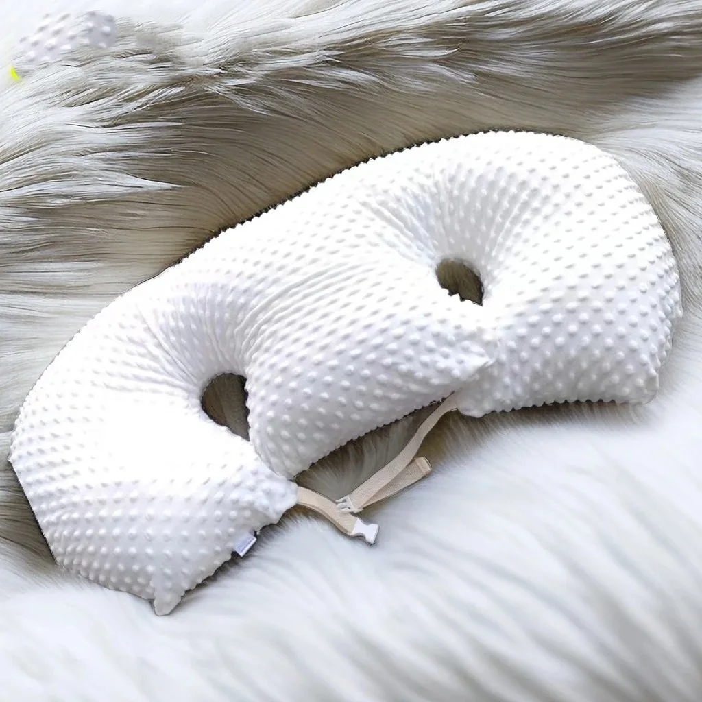 Twin Breastfeeding Pillow Multi Functional Baby Pillow Anti Overflow Anti Spitting Pillow Cushion for Newborn Breastfeeding Bed