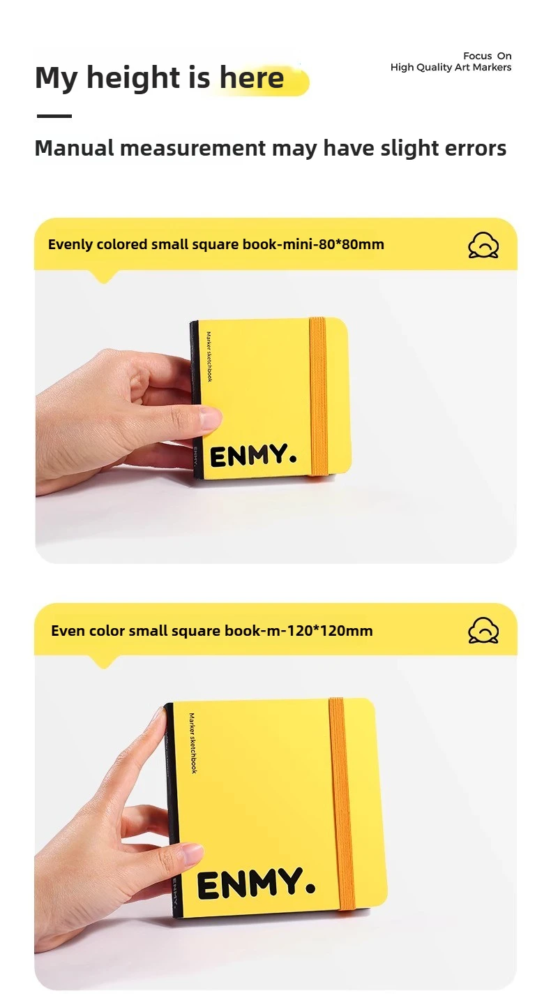 ENMY 300g/㎡ Acrylic Marker Paper No Bleed Cotton Fiber Watercolor Paper Art Paper for Drawing Notebooks School Office Supplies