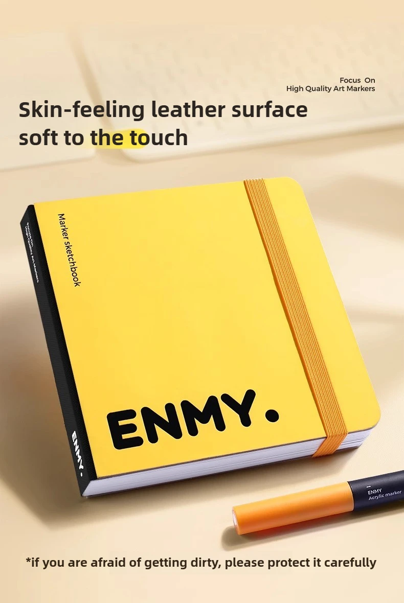ENMY 300g/㎡ Acrylic Marker Paper No Bleed Cotton Fiber Watercolor Paper Art Paper for Drawing Notebooks School Office Supplies