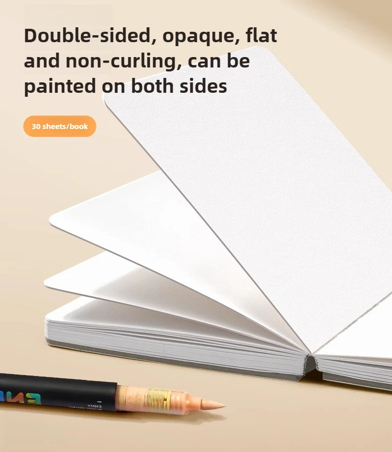 ENMY 300g/㎡ Acrylic Marker Paper No Bleed Cotton Fiber Watercolor Paper Art Paper for Drawing Notebooks School Office Supplies