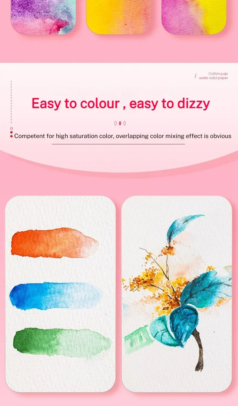Baohong 100% Cotton Watercolor Paper 20 Sheets 32K 16K Artist Drawing Paper Acuarela Art Student School Supplies Painting Paper