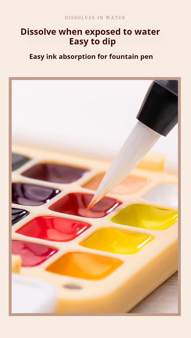 Schmincke 24Colors Watercolor Paint Set Watercolor Pigments Palette Pocket Box Portable Watercolor Travel Set Art Paint Supplies