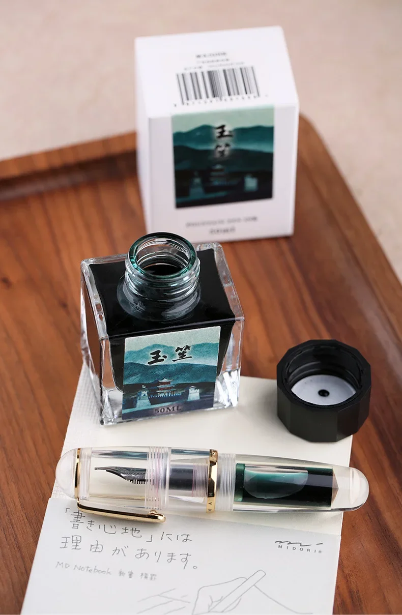 MAJOHN 18/50ml Fountain Pen Ink Cartridge Refill Various Color Glass Bottled Fountain Pen Ink Stationery Office School Supplies