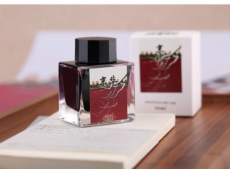 MAJOHN 18/50ml Fountain Pen Ink Cartridge Refill Various Color Glass Bottled Fountain Pen Ink Stationery Office School Supplies