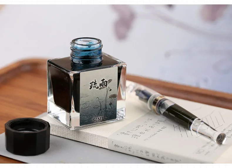 MAJOHN 18/50ml Fountain Pen Ink Cartridge Refill Various Color Glass Bottled Fountain Pen Ink Stationery Office School Supplies