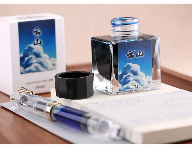 MAJOHN 18/50ml Fountain Pen Ink Cartridge Refill Various Color Glass Bottled Fountain Pen Ink Stationery Office School Supplies