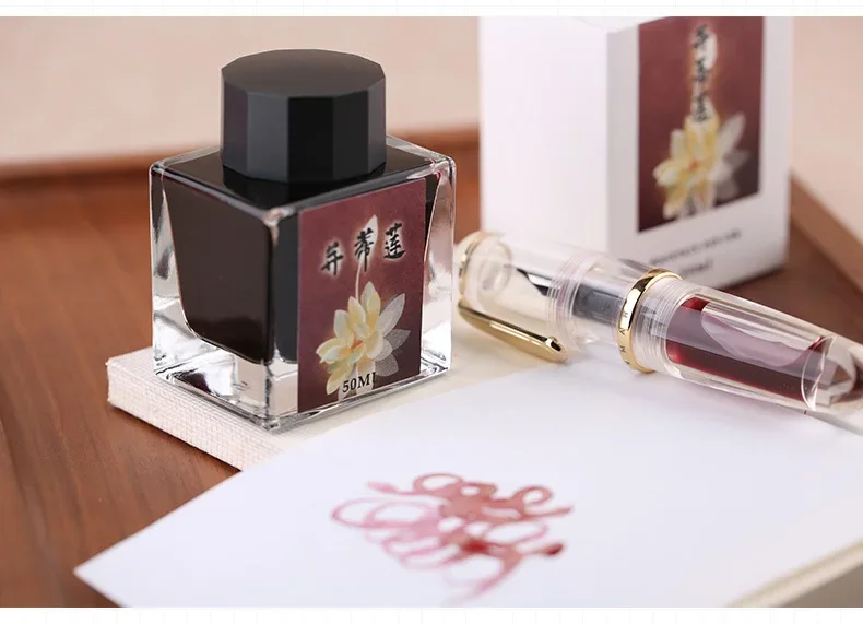 MAJOHN 18/50ml Fountain Pen Ink Cartridge Refill Various Color Glass Bottled Fountain Pen Ink Stationery Office School Supplies