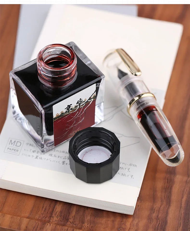 MAJOHN 18/50ml Fountain Pen Ink Cartridge Refill Various Color Glass Bottled Fountain Pen Ink Stationery Office School Supplies