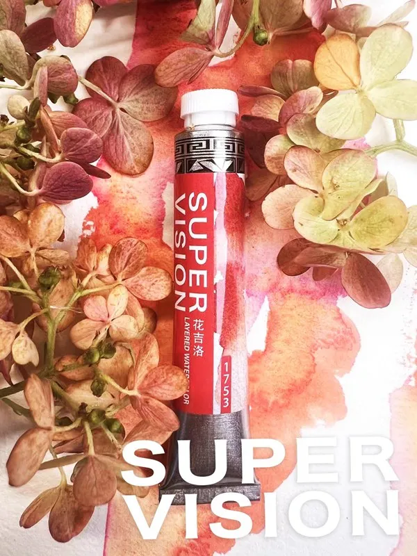 Super Vision Layered Mineral Watercolor Paint Tube 8ml 16 Colors Master Water Color for Artist Painting Art Suppliers