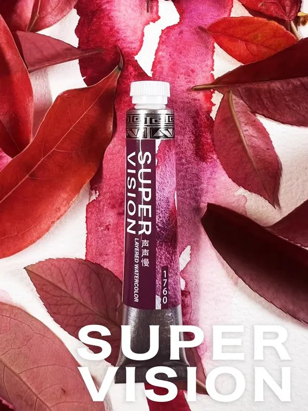 Super Vision Layered Mineral Watercolor Paint Tube 8ml 16 Colors Master Water Color for Artist Painting Art Suppliers