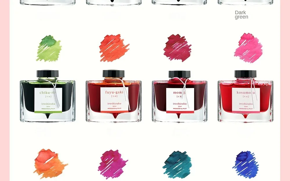 Pilot 25 Colors 15/50ml Colorful Fountain Pens Ink Various Colors Glass Bottled Ink Pen Refill Cartridge School Office Supplies