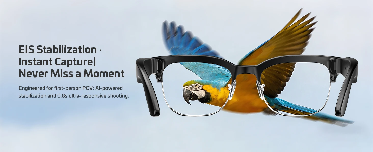2026New AI Smart Glasses 120+Language Translation 800W Pixel Camera Video Music Player Call Business 8K Color Change Glasses Men