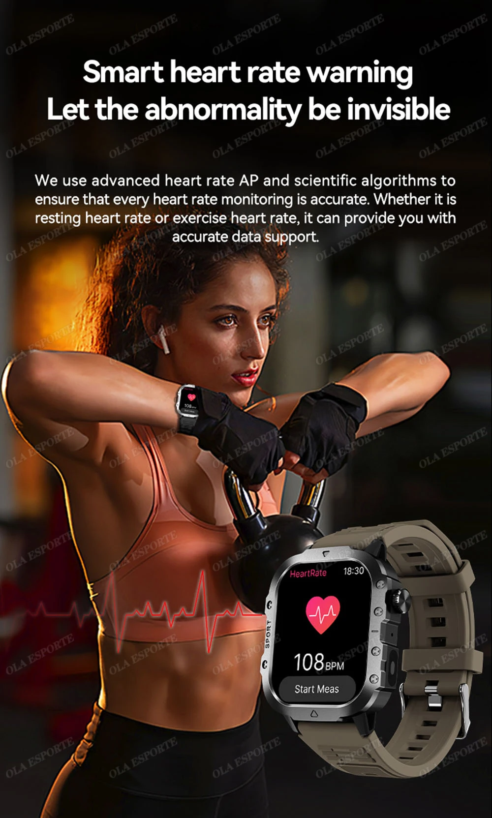 2026 New Military Smart Watch Men 3ATM Outdoor Sports Fitness Tracker Blood Pressure Health Monitoring BT Call GPS Smartwatch